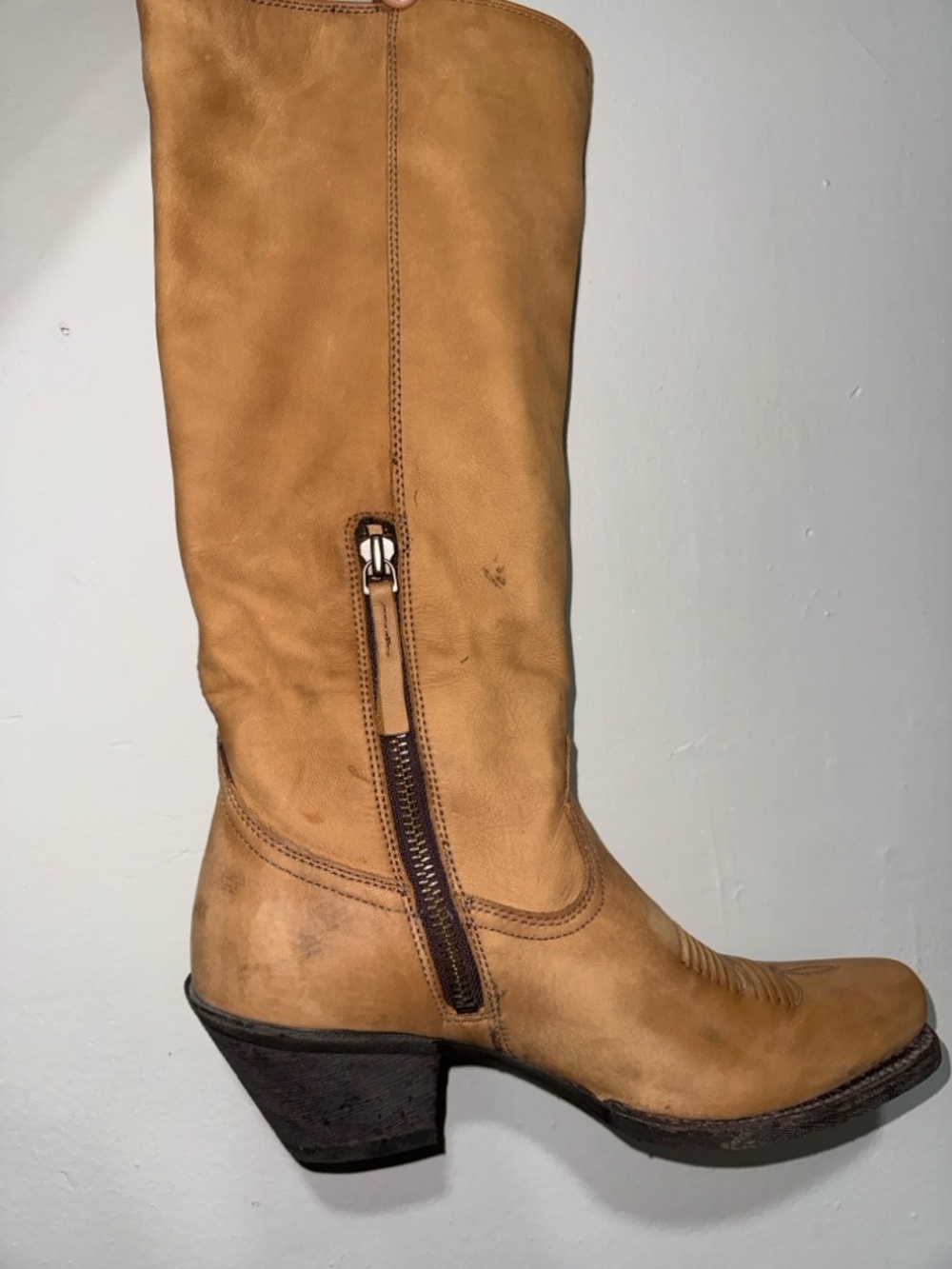 Ariat Tan Fringe Knee-High Western Boots - Picture 5 of 7